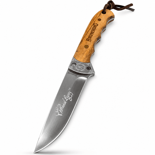 Lovački nož Browning Whitetail Legacy s drvenom drškom i koricama