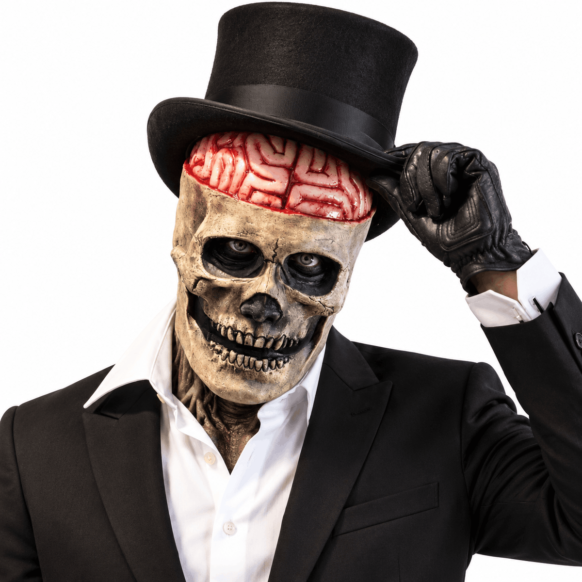 Mască de Halloween cu craniu și creier expus BlackAirsoft NECRO