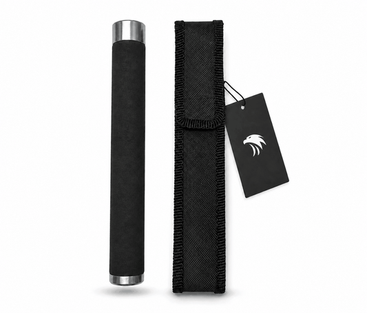 Телескопична стоманена палка Black Airsoft SILVER 53 см с калъф