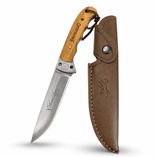 Lovački nož Browning Whitetail Legacy s drvenom drškom i koricama