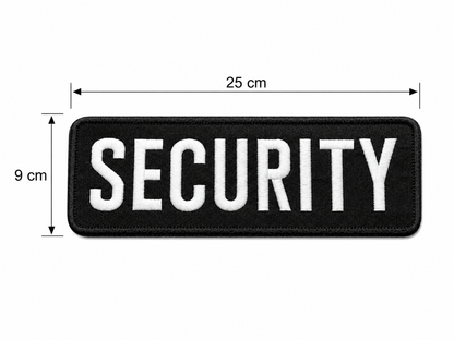 Écusson SECURITY 25x9 cm avec dos auto-agrippant