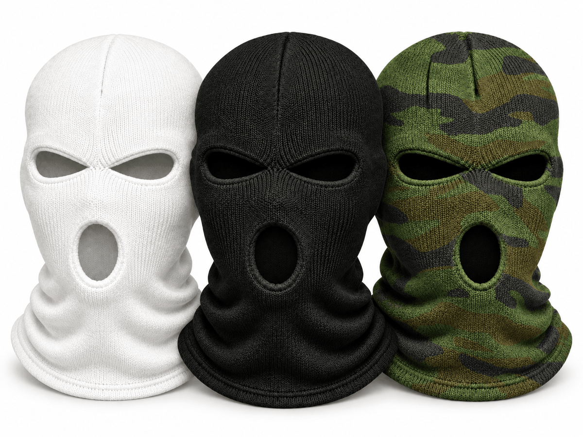 Плетена балаклава с 3 отвора BlackAirsoft TRIAD