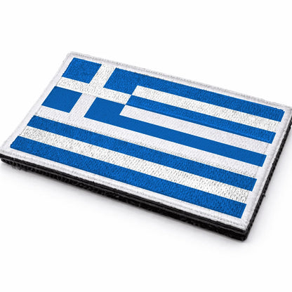 Petic brodat cu velcro 5х8 см - steagul Greciei