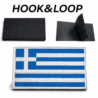 Petic brodat cu velcro 5х8 см - steagul Greciei