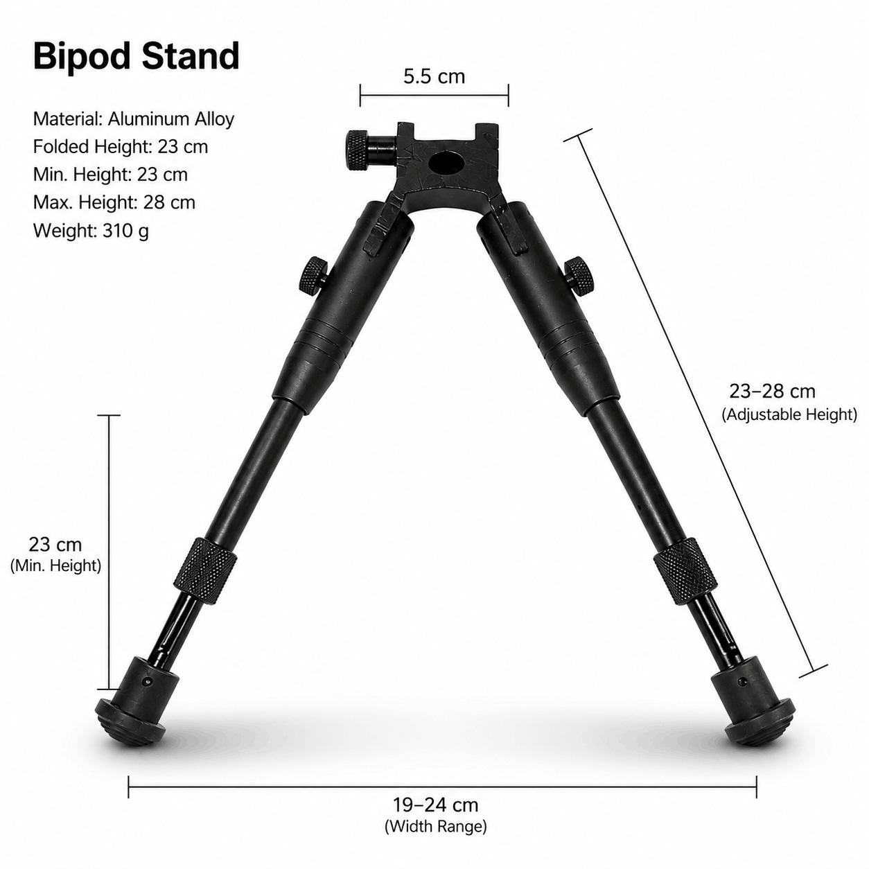 Bipod tactic BlackAirsoft EagleForce Tactical Bipod