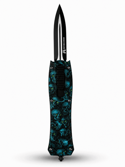 Couteau automatique Black Airsoft Inferno OTF à lame jaillissante