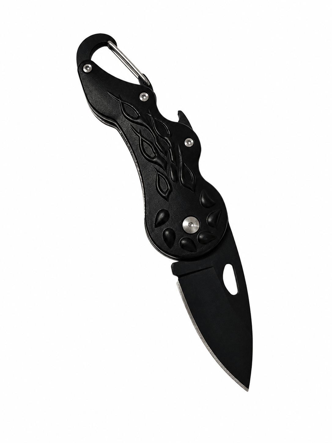 Black Airsoft Columbia Mini összecsukható kés - Karabiner