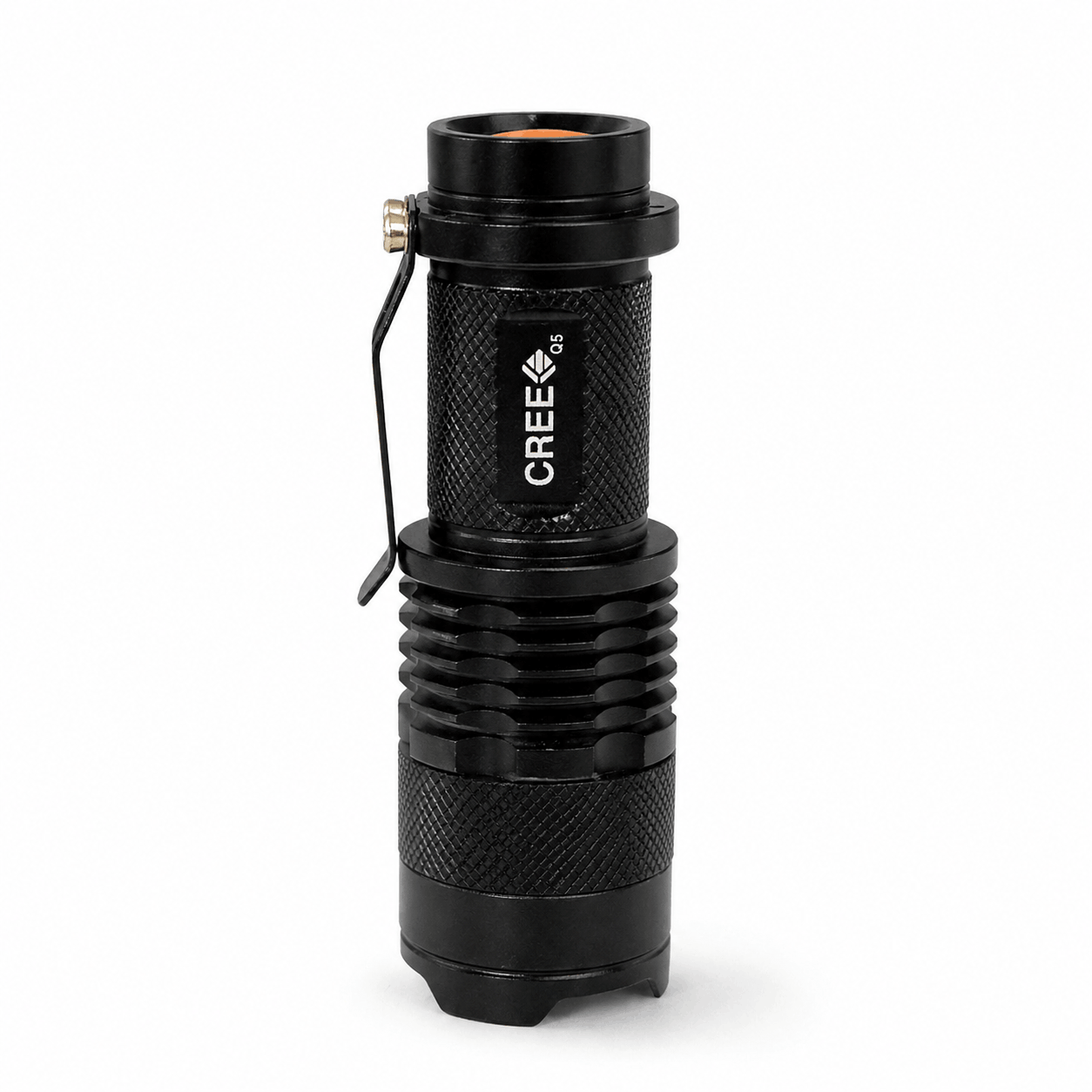 Mini svítilna Black Airsoft CREE s dobíjecí baterií a nabíječkou