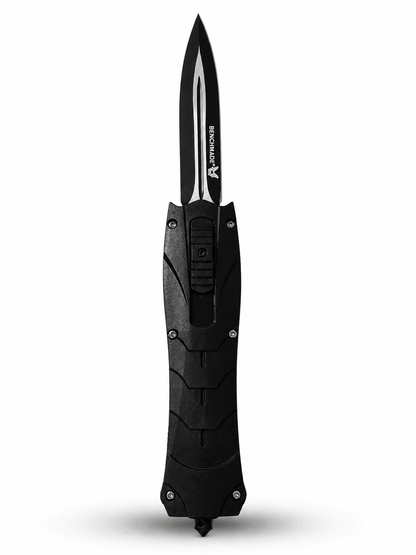 Couteau automatique Black Airsoft Inferno OTF à lame jaillissante