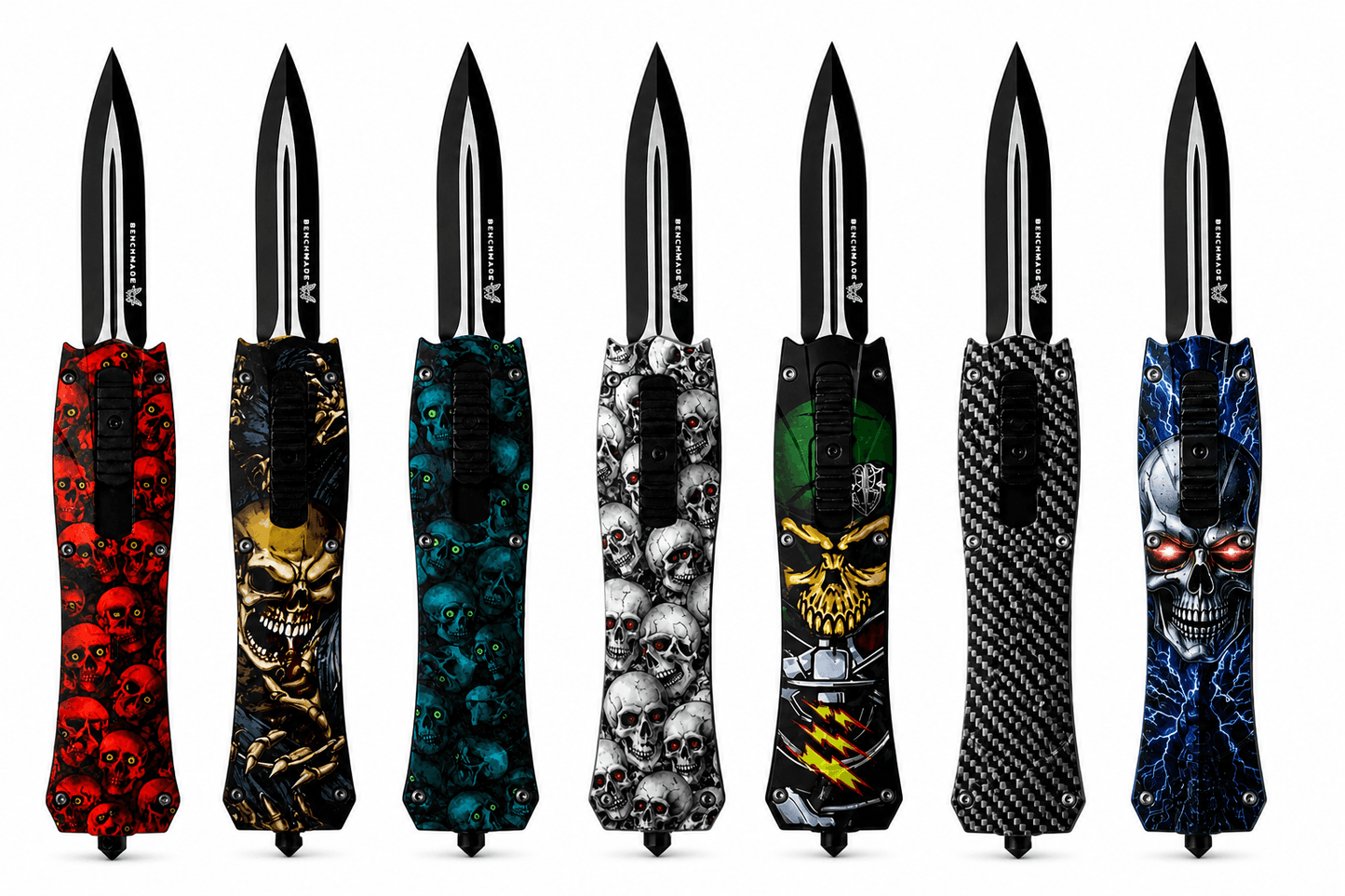 Couteau automatique Black Airsoft Inferno OTF à lame jaillissante