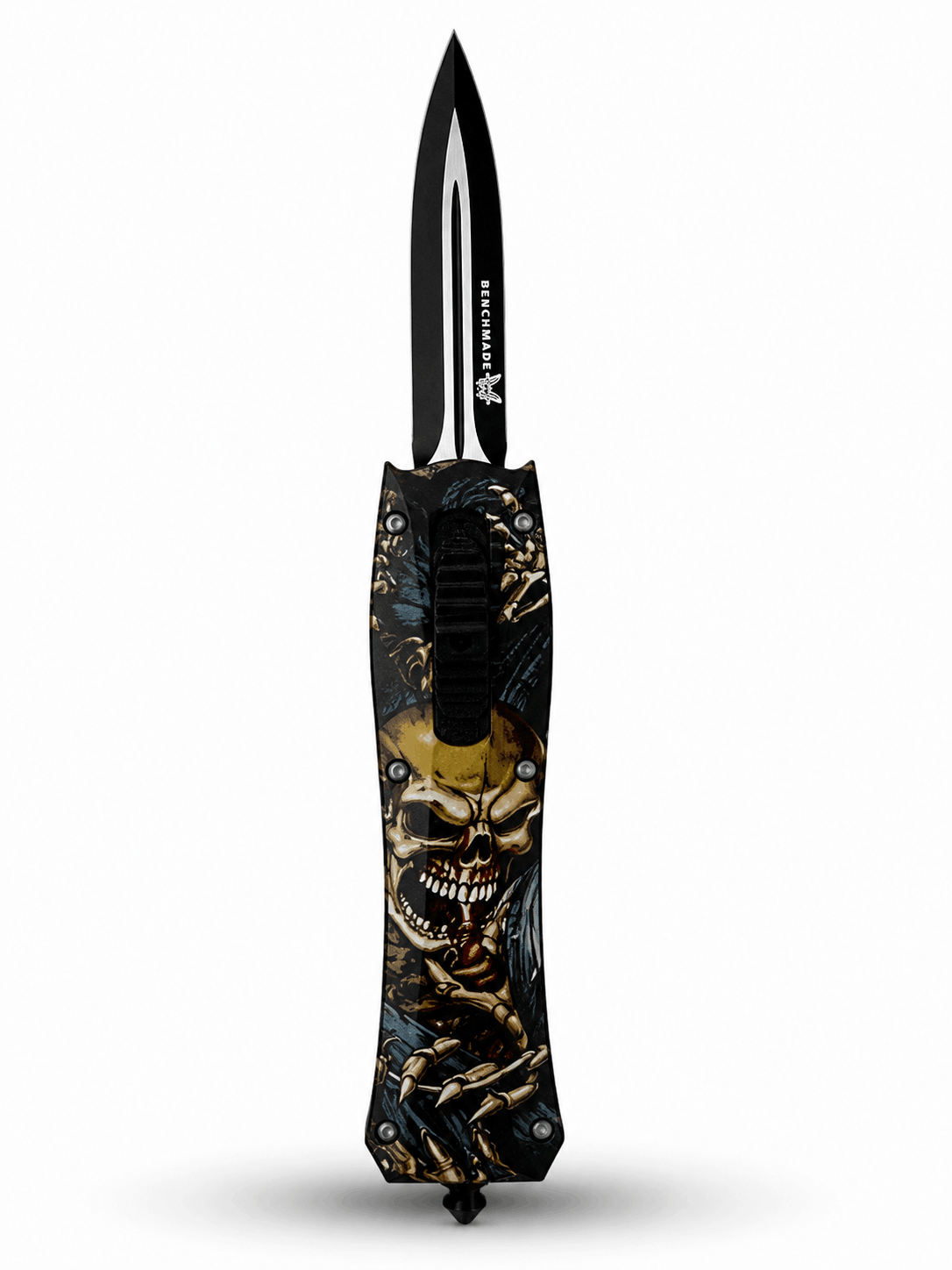 Couteau automatique Black Airsoft Inferno OTF à lame jaillissante