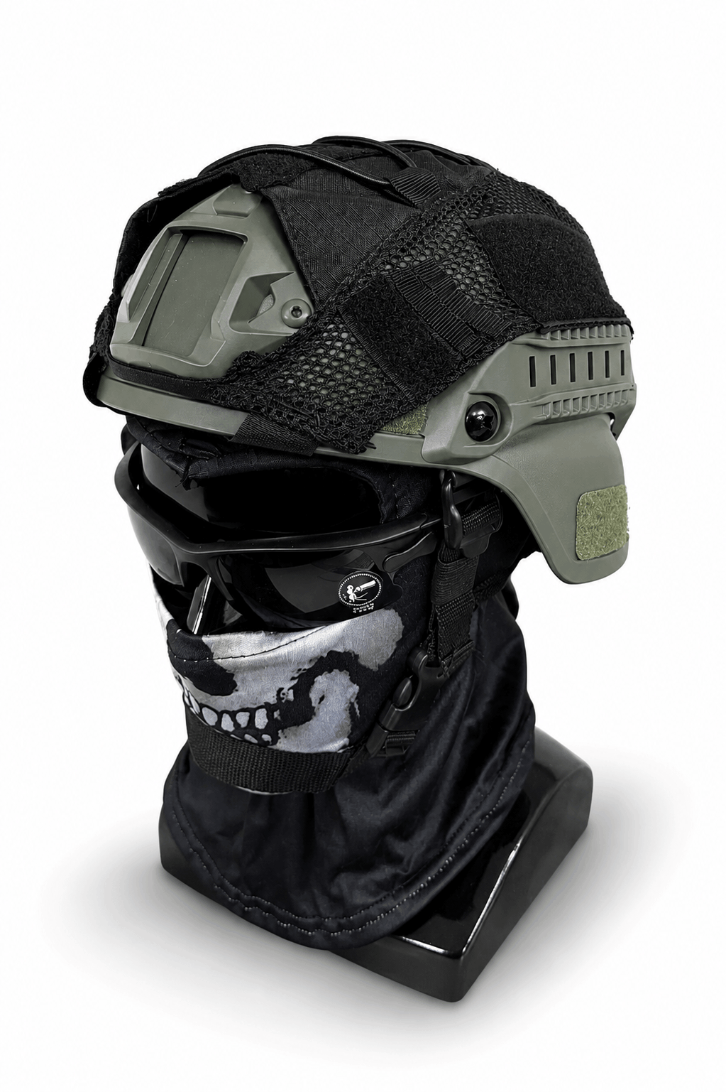 Тактически калъф за каска BlackAirsoft с еластични корди и велкро
