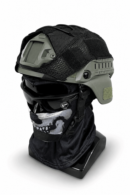 Тактически калъф за каска BlackAirsoft с еластични корди и велкро
