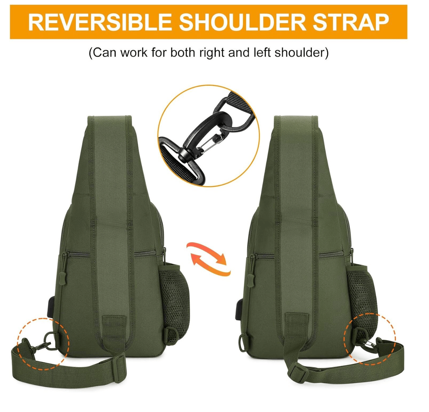 Sac bandoulière tactique Black Airsoft Tactical Sling Bag