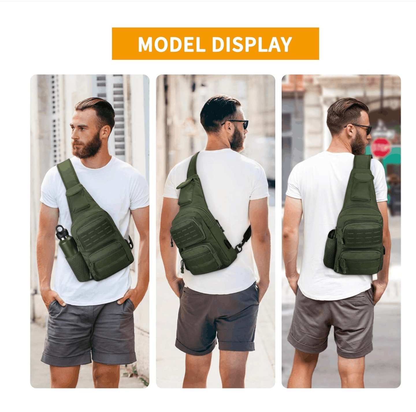 Sac bandoulière tactique Black Airsoft Tactical Sling Bag