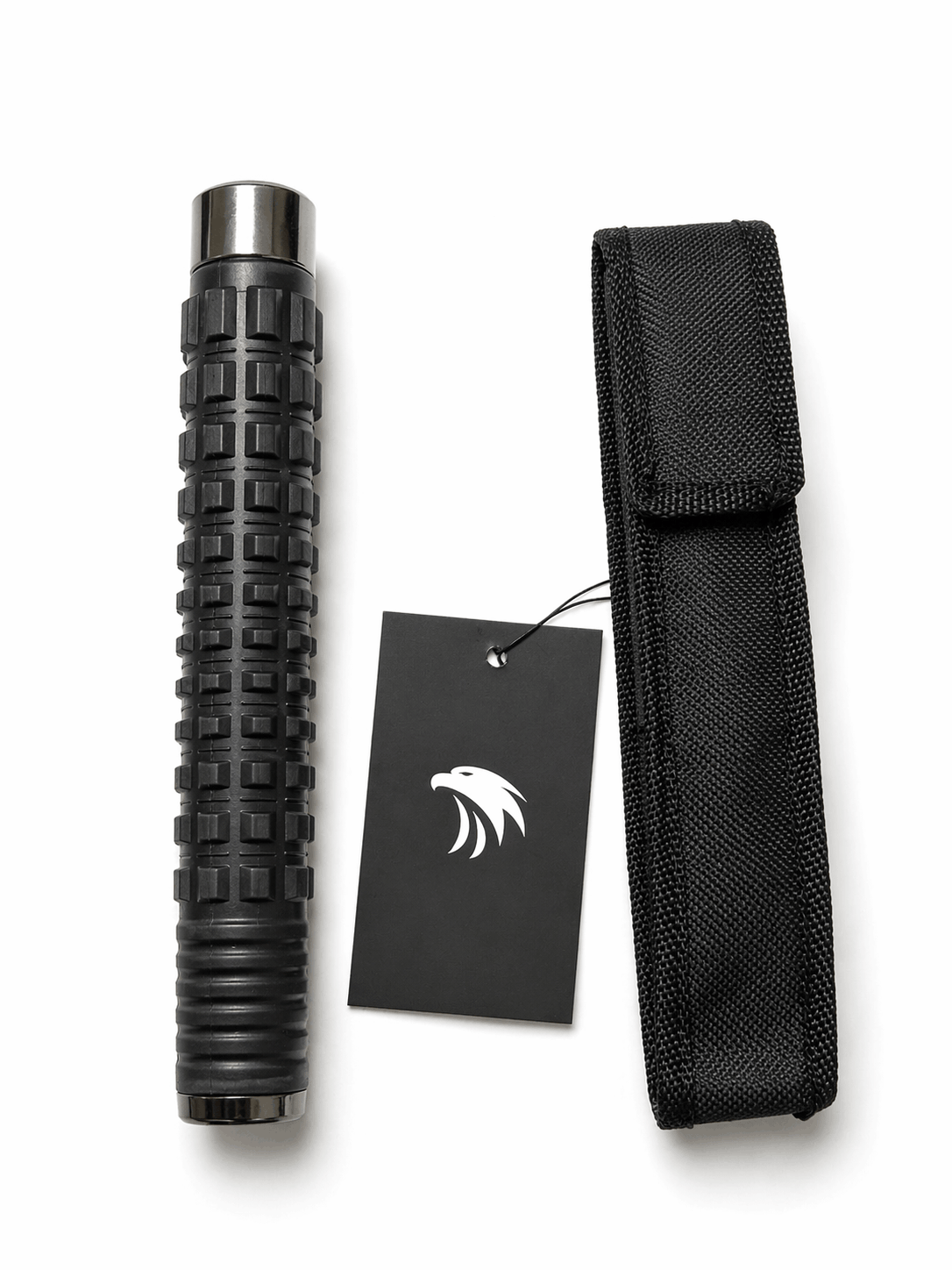 Baston telescopic din oțel Black Airsoft TITAN 52 cm cu husă – Crom
