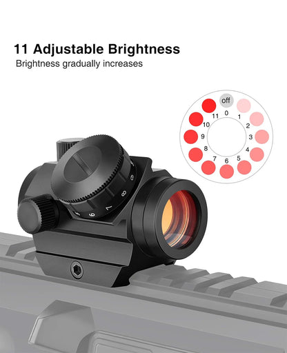 BlackAirsoft FALCON 2MOA 1x25 mm kollimátoros irányzék (red dot) 11 fényerősségi fokozattal