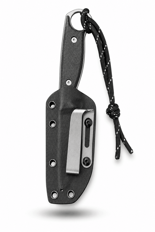 Cuțit tactic compact BlackAirsoft HUNTER MINI D2 cu teacă KYDEX și mâner G10