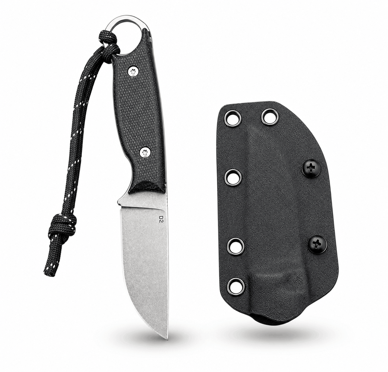 Συμπαγές τακτικό μαχαίρι BlackAirsoft HUNTER MINI D2 με θήκη KYDEX και λαβή G10
