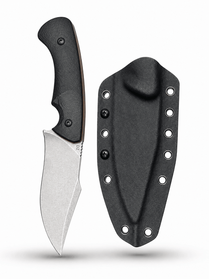 Taktisches Messer BlackAirsoft HUNTER D2 mit KYDEX-Scheide und G10 Griff – 24 cm