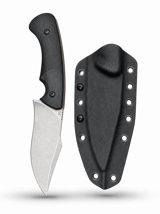 Cuțit tactic BlackAirsoft HUNTER D2 cu teacă KYDEX și mâner G10 – 24 cm