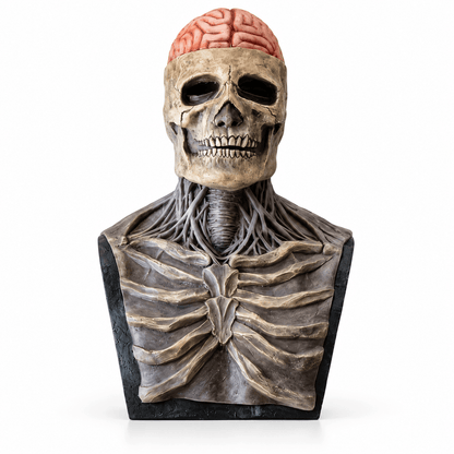 Mască de Halloween cu craniu și creier expus BlackAirsoft NECRO