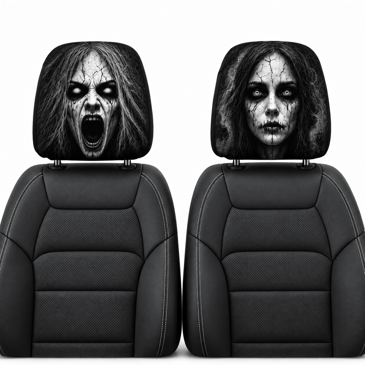 Husă pentru tetieră auto BlackAirsoft NIGHTMARE cu imprimeu horror