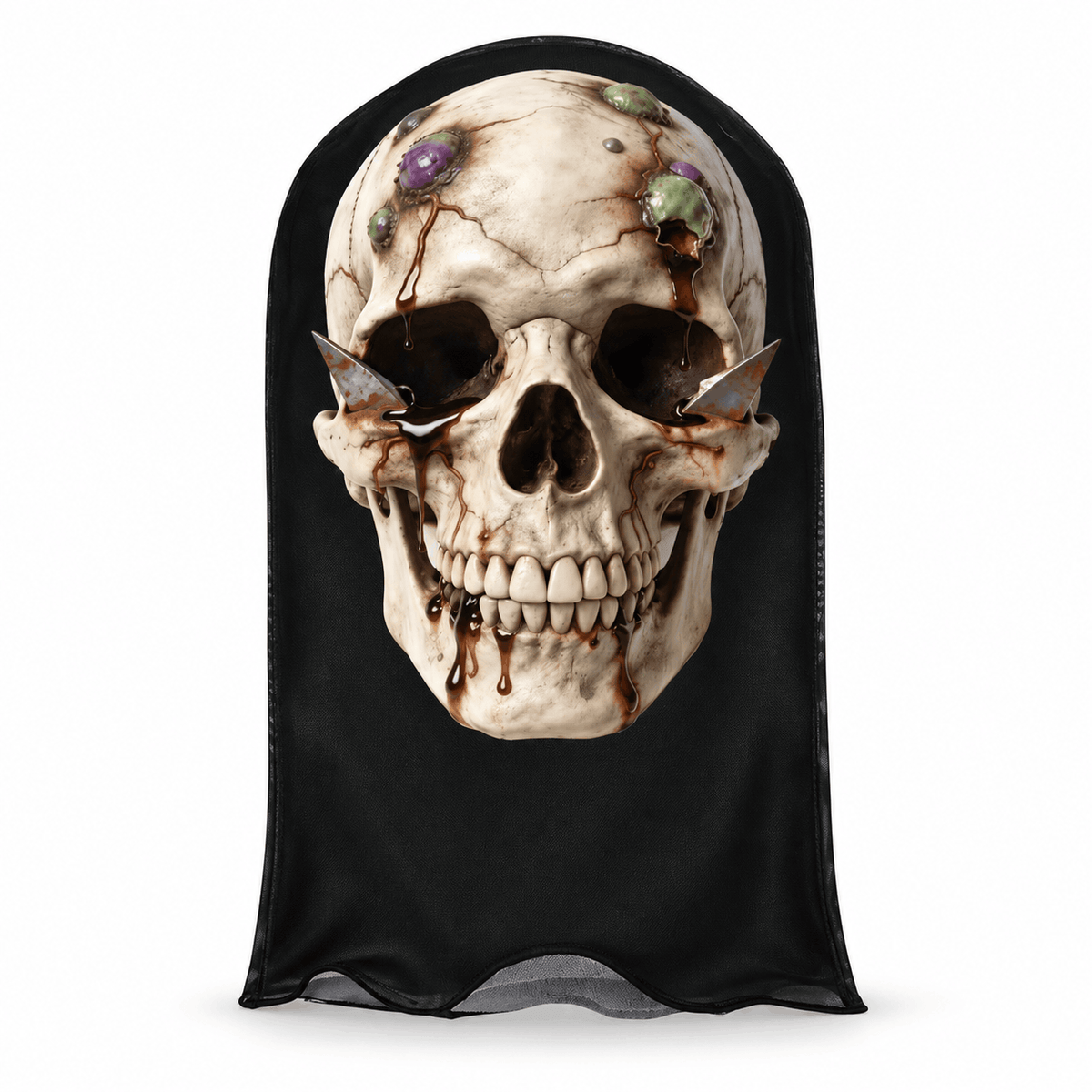 Мрежеста маска BlackAirsoft SKULL – Зомби череп