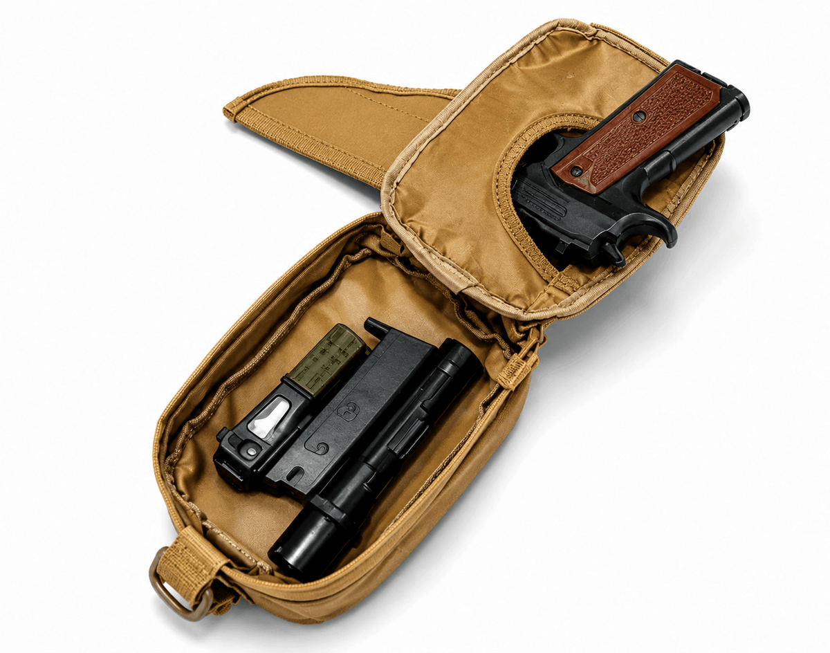 Taktische Gürteltasche BlackAirsoft Surprise mit Fach für verdecktes Tragen einer Pistole (CCW)