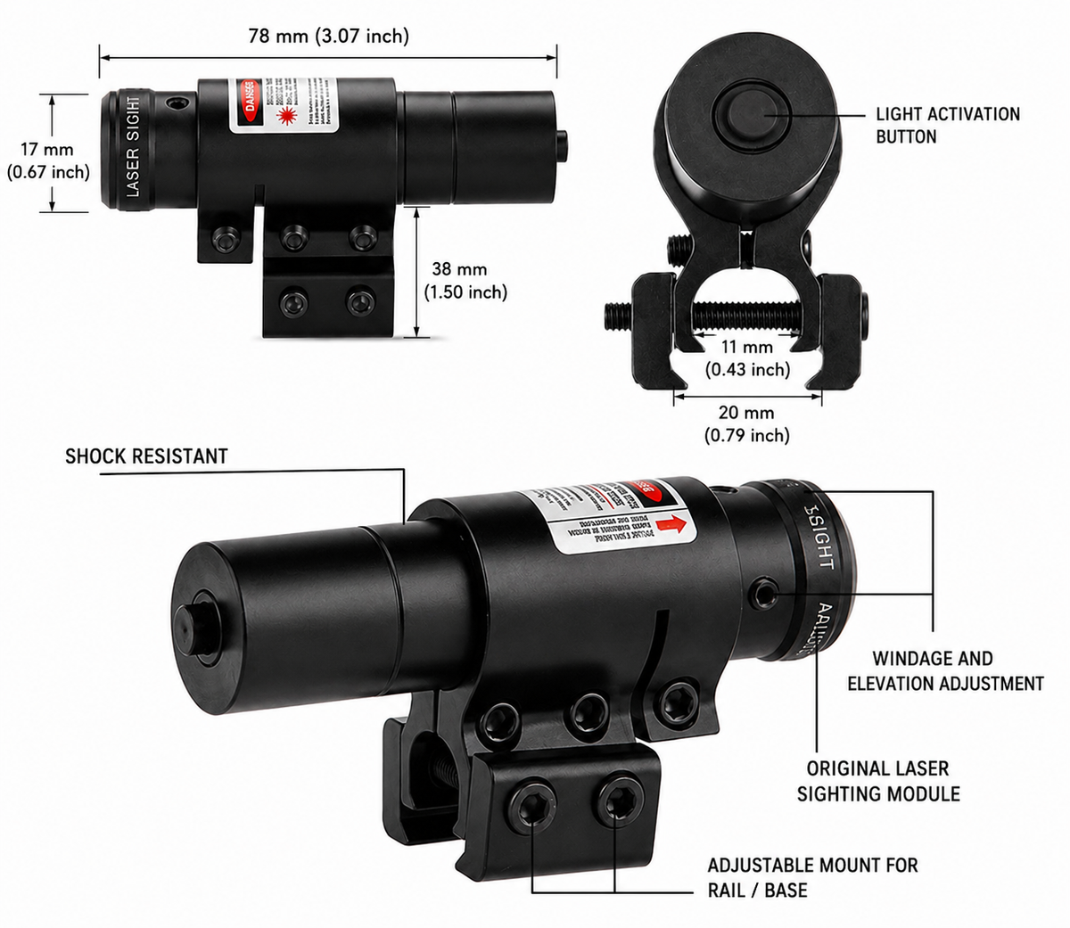 Laserzielgerät TargetBeam Red Dot Laser Sight