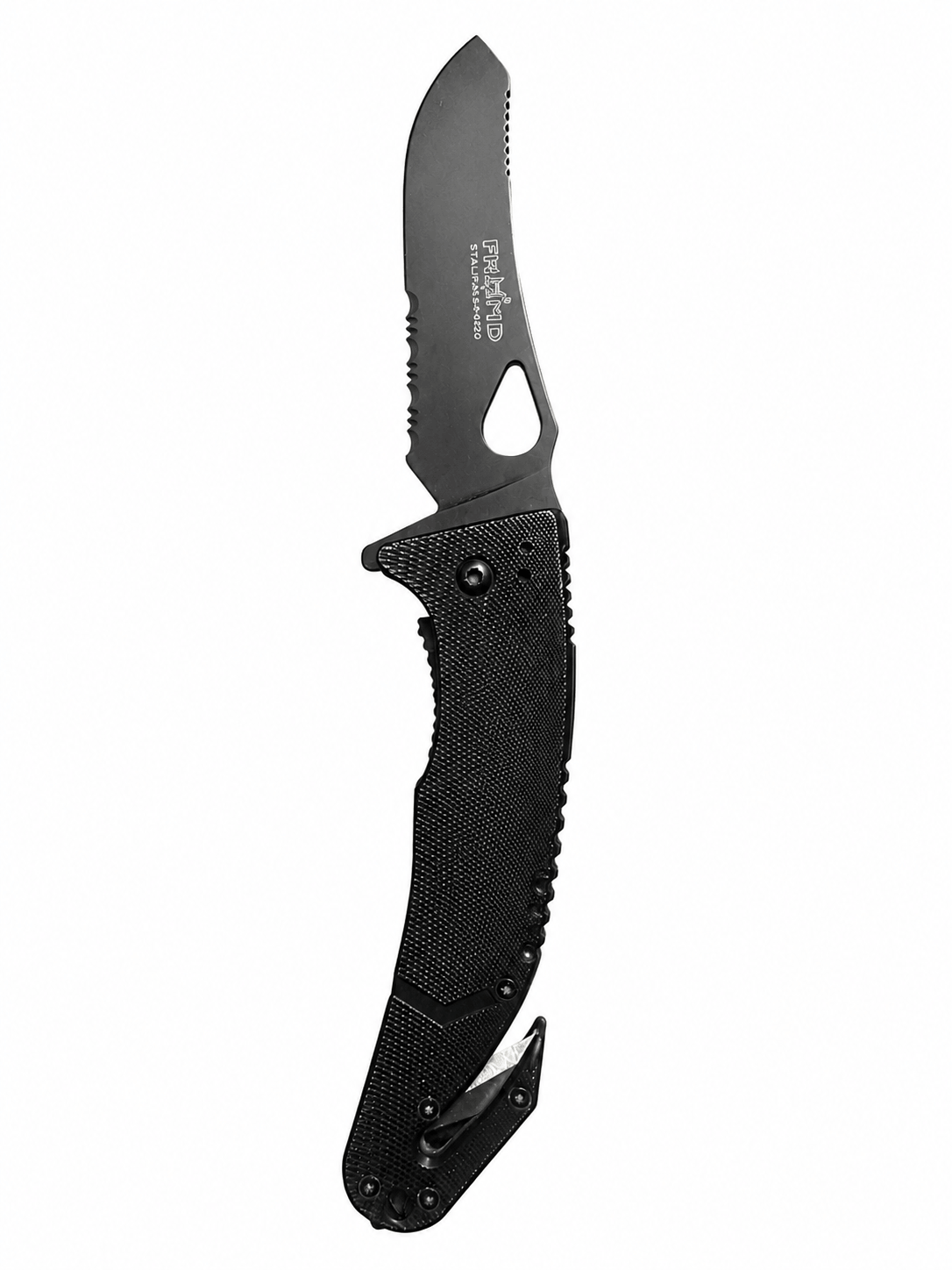 Couteau tactique pliant de sauvetage avec coupe-fil et clip