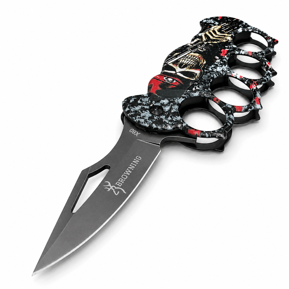 Couteau pliant de type box Browning X80 au design décoratif