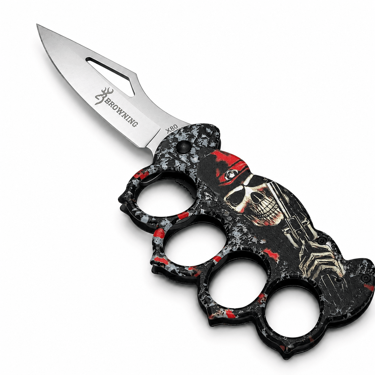 Couteau pliant de type box Browning X80 au design décoratif