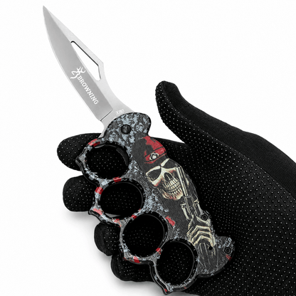 Couteau pliant de type box Browning X80 au design décoratif