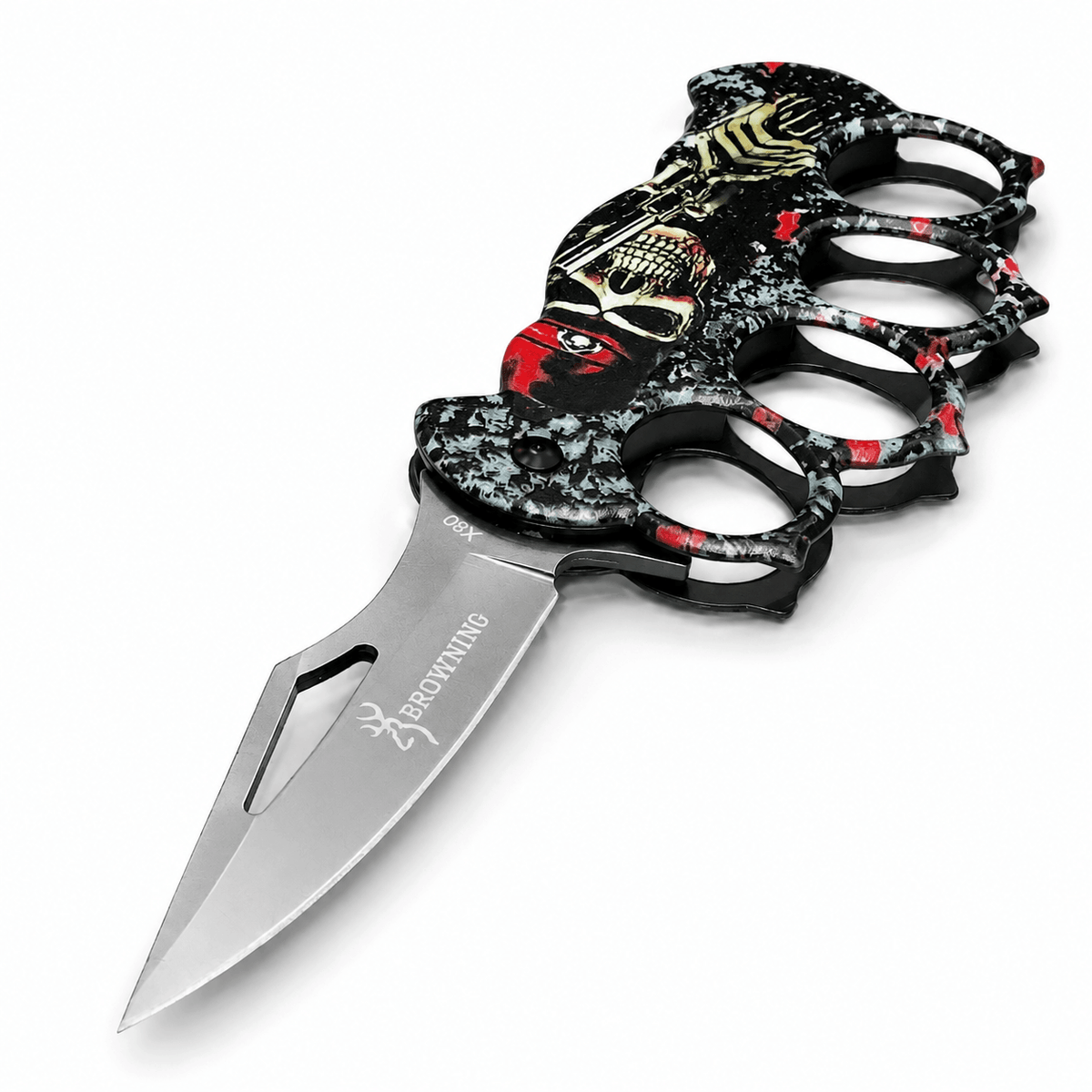 Couteau pliant de type box Browning X80 au design décoratif