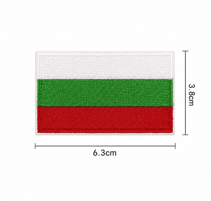 Emblema steagul Bulgariei 6.3x3.8 cm – termoadezivă fără velcro
