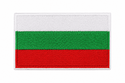Emblema steagul Bulgariei 6.3x3.8 cm – termoadezivă fără velcro
