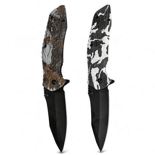 WILD CAMO összecsukható kés ferrocerium tűzgyújtóval – 21 cm