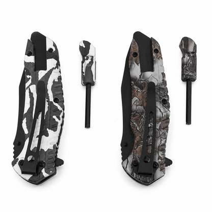 Klappmesser WILD CAMO mit Ferrocerium-Feuerstarter – 21 cm
