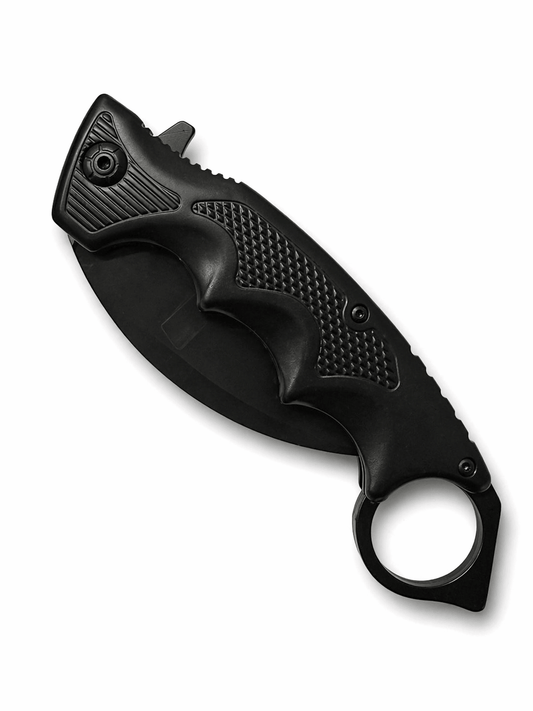 Karambit-Messer Black Airsoft klappbar mit Ring