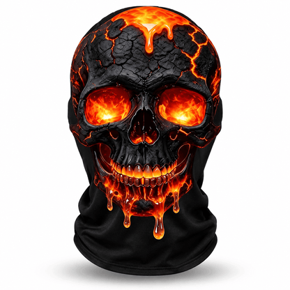 Мрежеста маска BlackAirsoft SKULL – Огнен череп