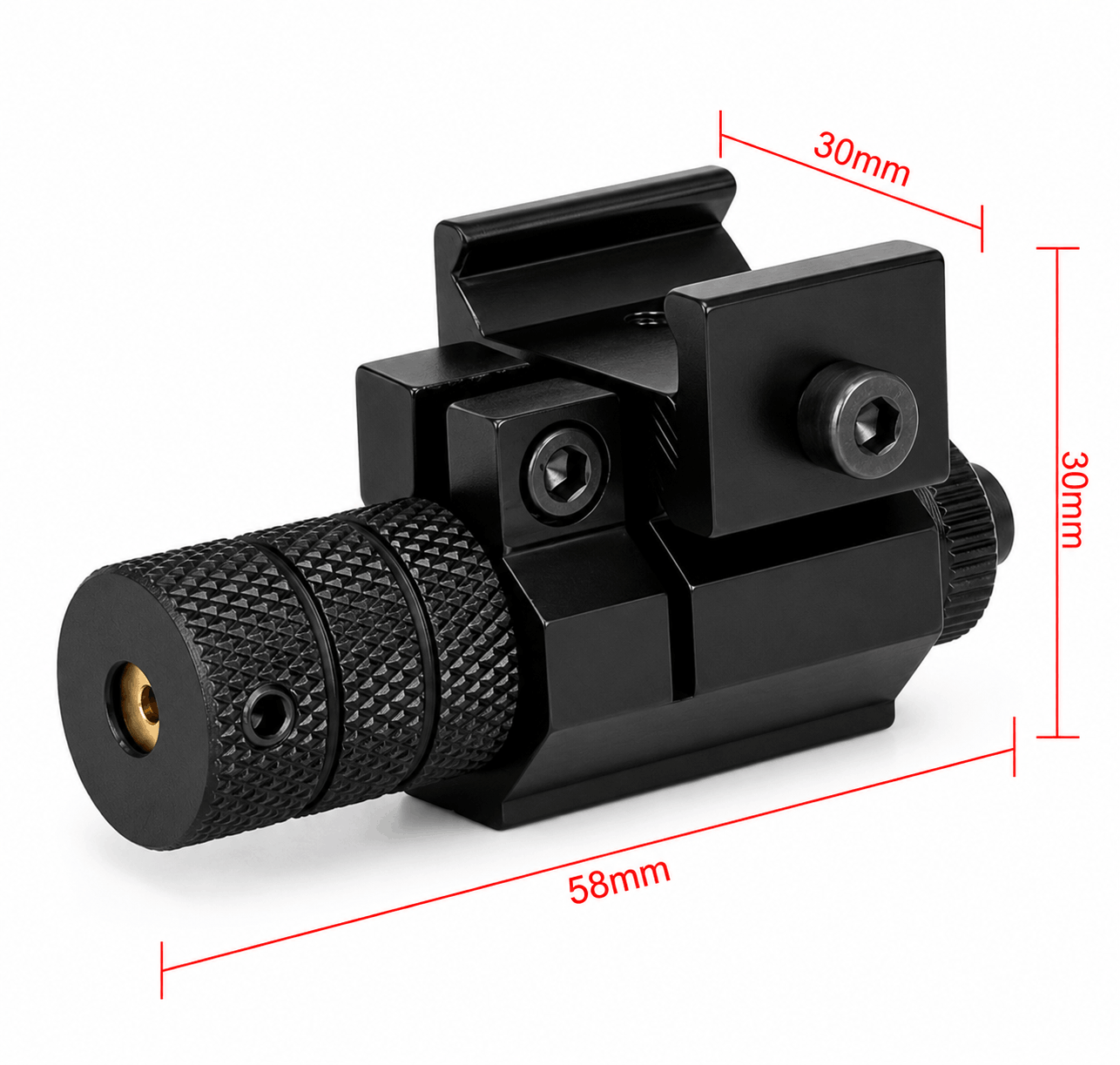 BlackAirsoft nyomáskapcsolós piros lézer modul