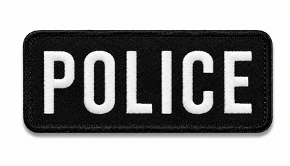 Écusson POLICE 25x9 cm avec dos auto-agrippant