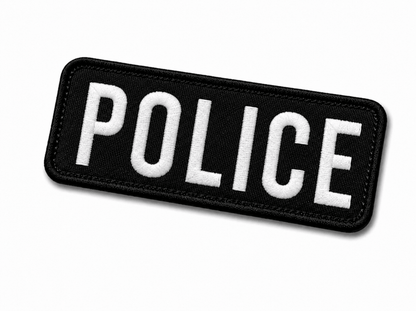Écusson POLICE 25x9 cm avec dos auto-agrippant