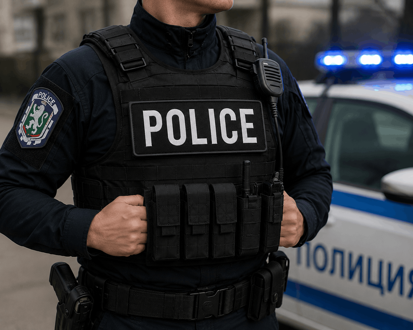 Écusson POLICE 25x9 cm avec dos auto-agrippant