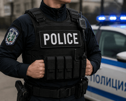 Écusson POLICE 25x9 cm avec dos auto-agrippant