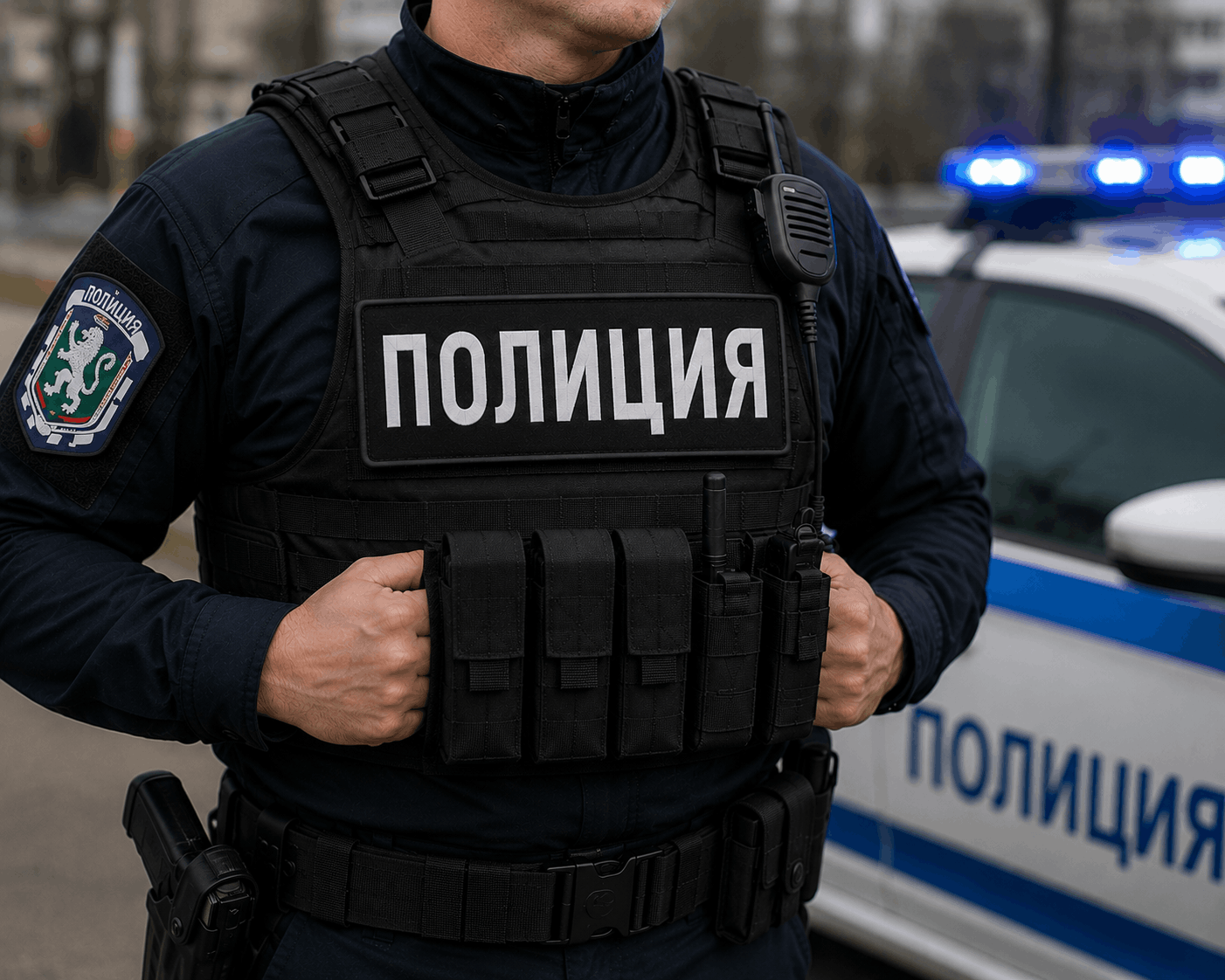 Emblema POLIȚIA 25x9 cm cu spate velcro