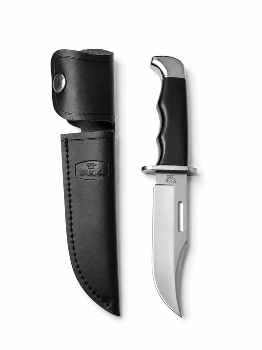 Cuțit outdoor BUCK 119 cu teacă din piele