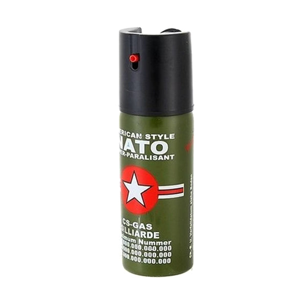 NATO CS-GAS 60 ml borsspray – önvédelmi spray Jet fúvókával, 3 m hatótávolságig