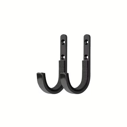Waffenhalter, Set mit 2 Haken für Gewehre, schwarz
